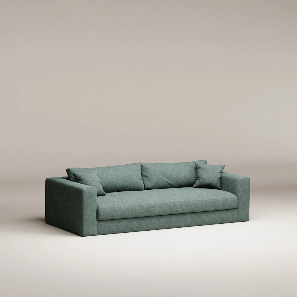 Image Canapé droit Bellechasse light 3 places • Profondeur 110 cm • 2 parties • Laine feutrée • Mint