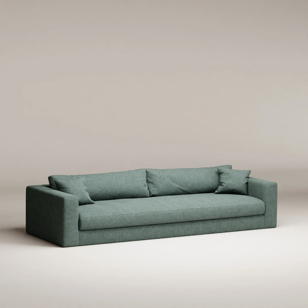 Image Canapé droit Bellechasse light 5 places • Profondeur 110 cm • 2 parties • Laine feutrée • Mint
