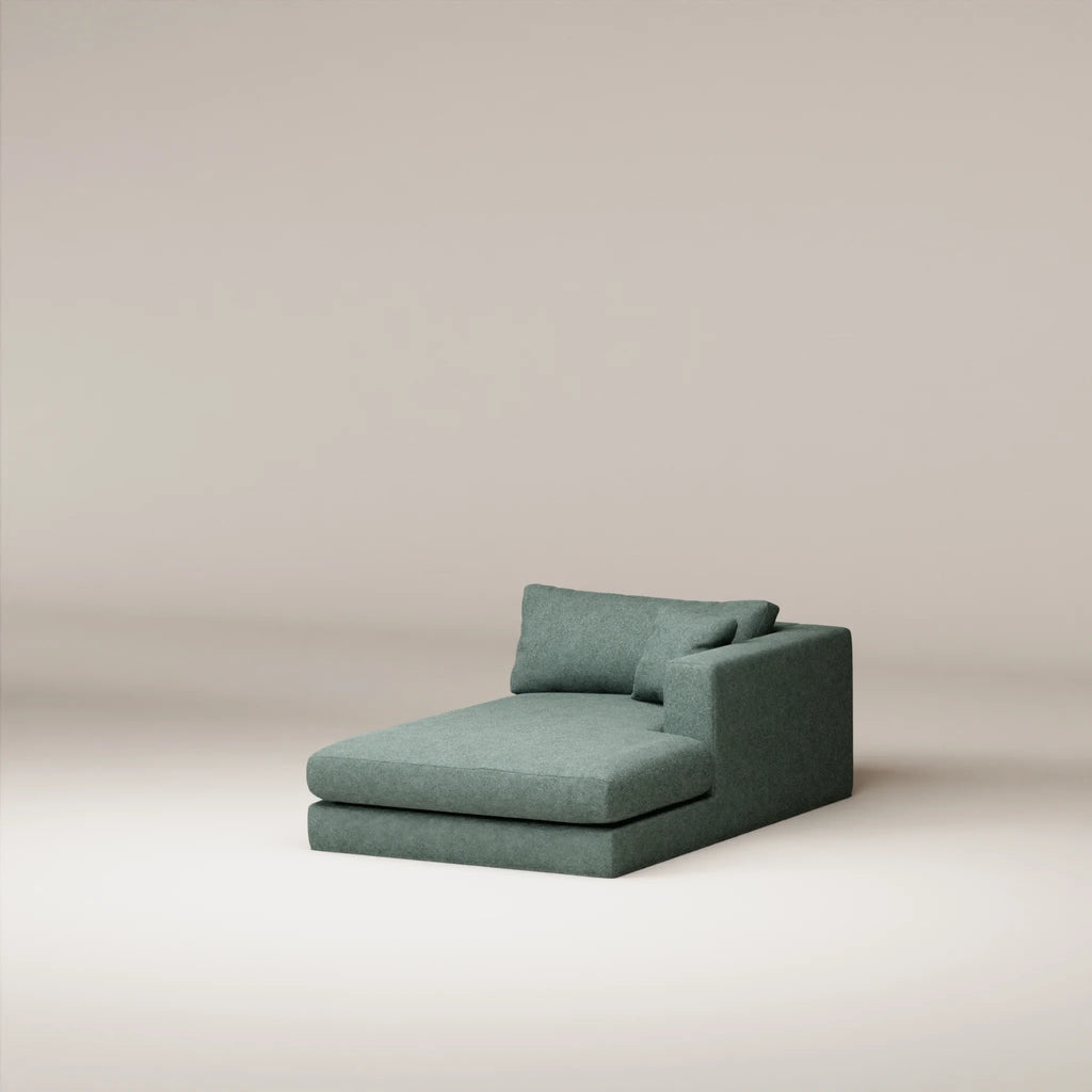 Image Méridienne déhoussable Bellechasse light 170 cm XL • Droite • Laine feutrée • Mint