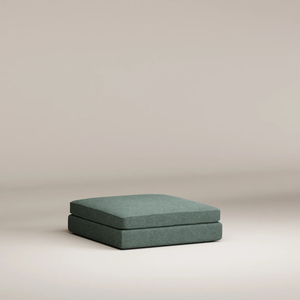 Image Pouf Bellechasse light Carré • Laine feutrée • Mint