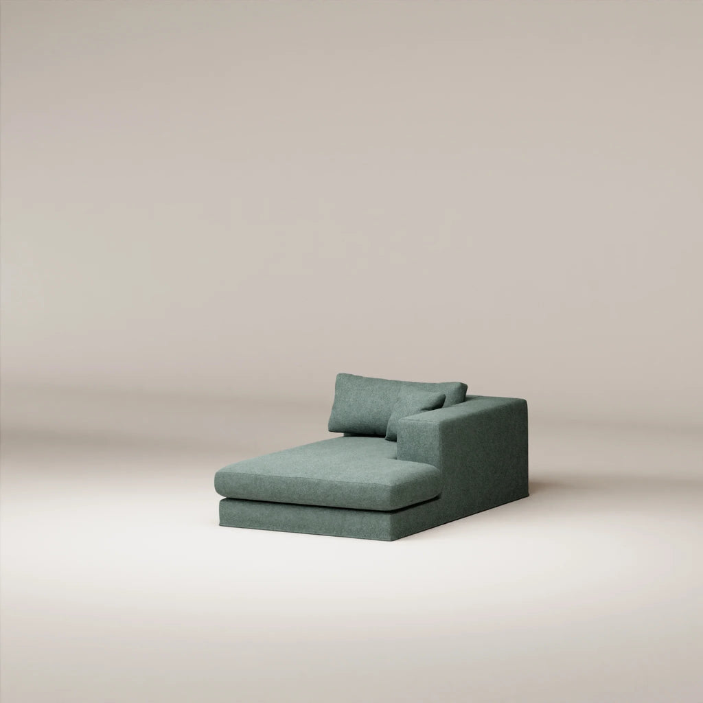 Image Méridienne déhoussable Bellechasse 112 cm • Droite • Laine feutrée • Mint