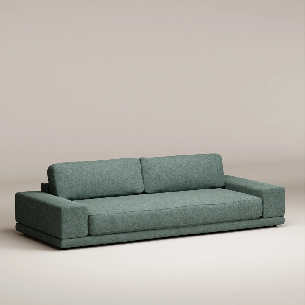 Image Canapé droit Palatine 4 places • Profondeur 110 cm • 2 parties • Laine feutrée • Mint