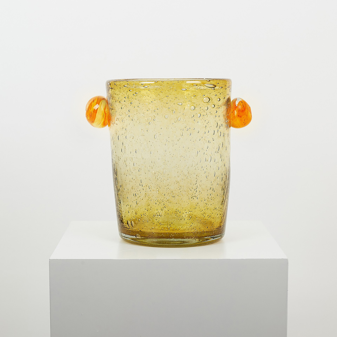 Vase Pivoine - La Romaine Éditions - Doré et orang