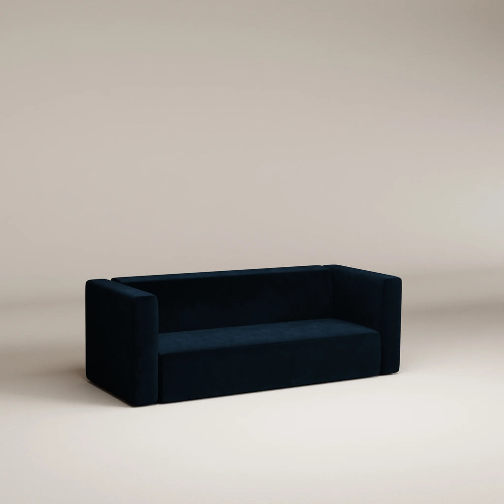 Image Canapé droit Agar 3 places • Velours brut • Darkblue