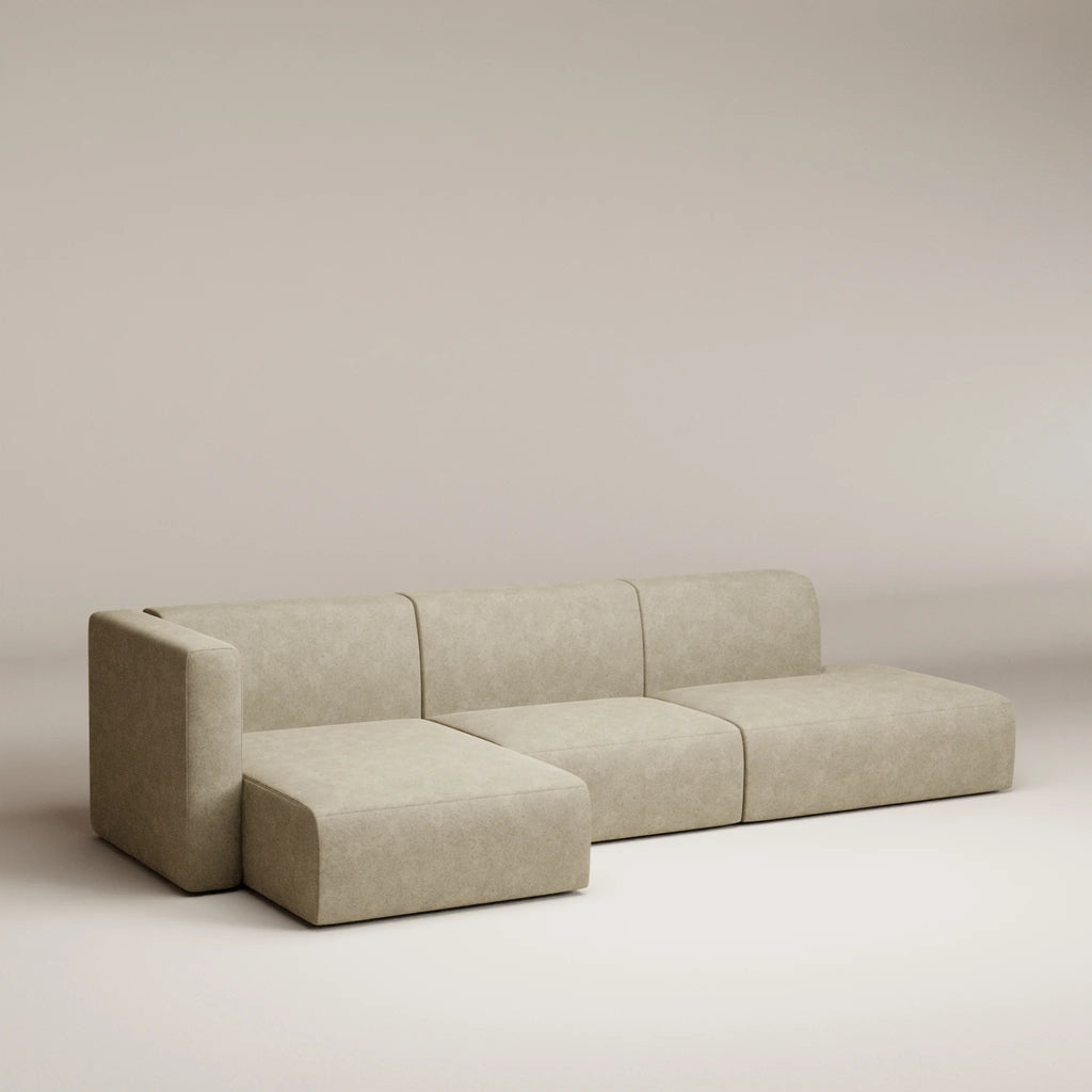 Image Corner Agar 1 • LEFT • Felted wool • Natural