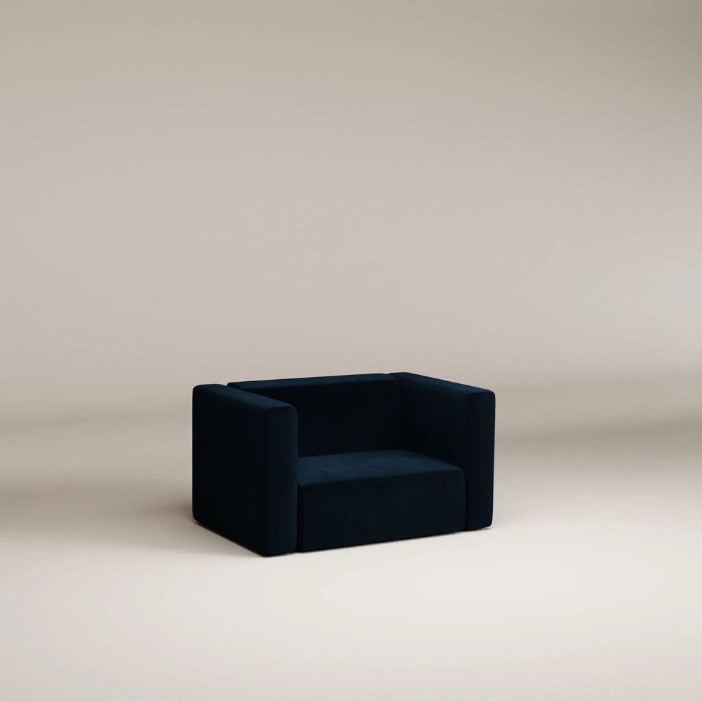 Image Fauteuil Agar Velours brut • Darkblue