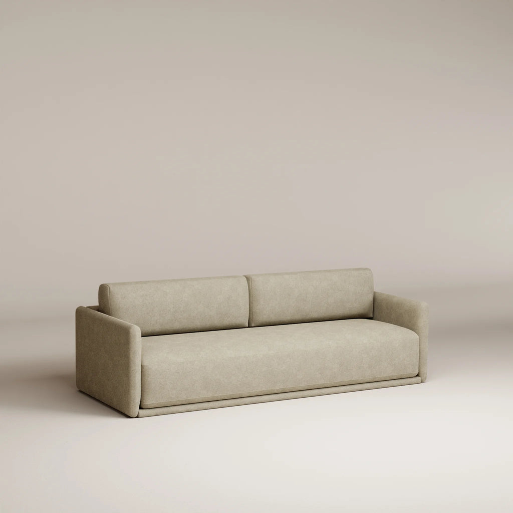 Image Straight sofa Bambi 3 seats • Felted wool • Natural