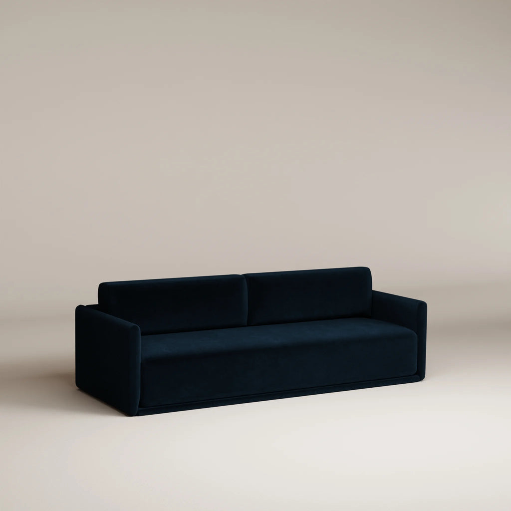 Image Canapé droit Bambi 3 places • 2 parties • Velours brut • Darkblue