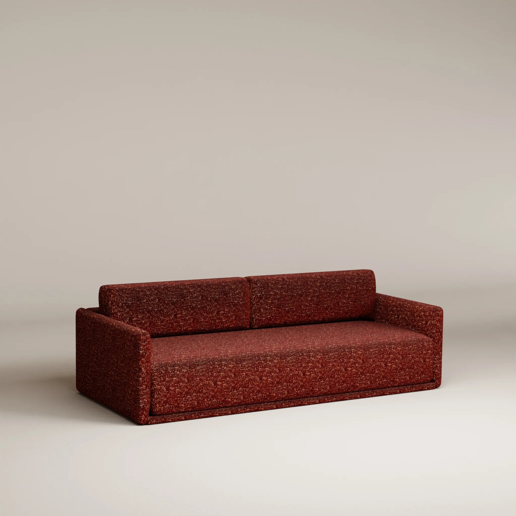 Image Canapé droit Bambi 3 places • Profondeur 110 cm • Chenille texturée • Brick