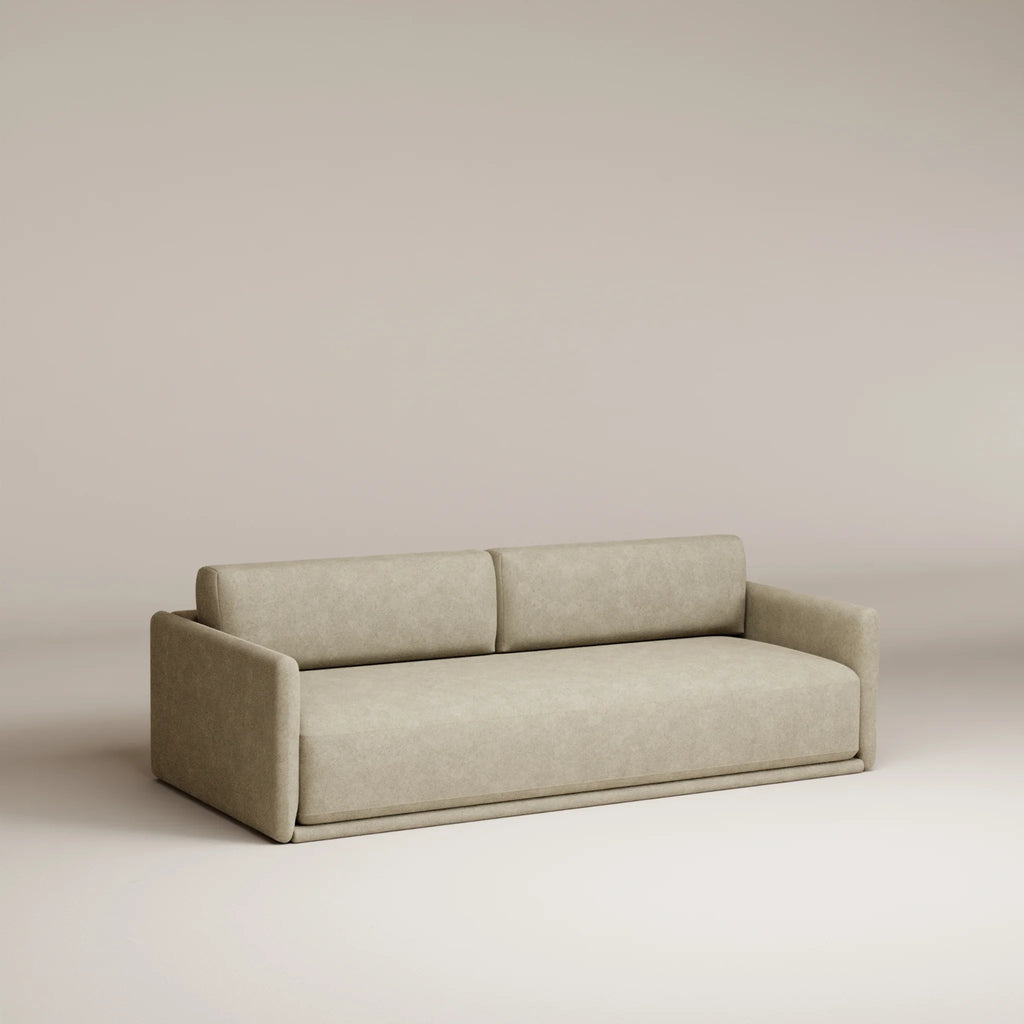 Image Straight sofa Bambi 3 seats • 2 parts • Felted wool • Natural