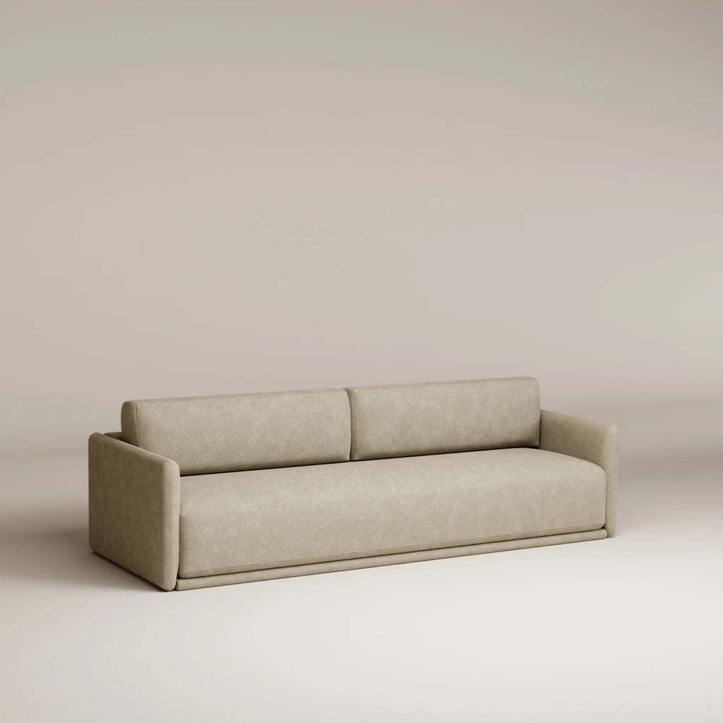 Image Straight sofa Bambi 4 seats • 2 parts • Felted wool • Natural