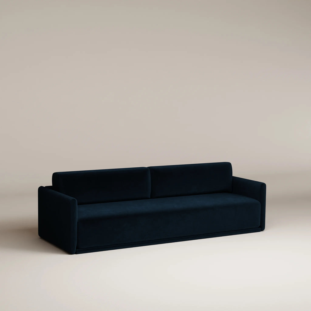 Image Canapé droit Bambi 4 places • 2 parties • Velours brut • Darkblue