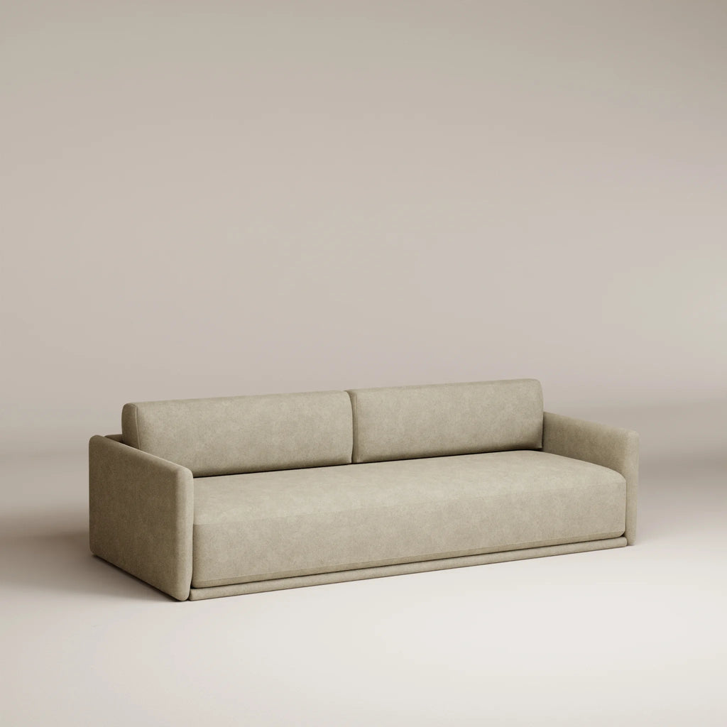 Image Straight sofa Bambi 4 seats • 2 parts • Felted wool • Natural