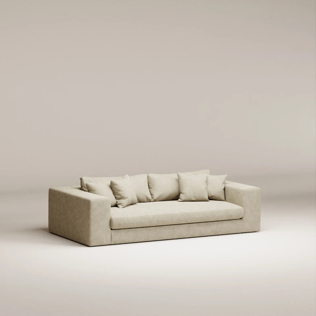 Image Straight sofa Bellechasse 3 seats • 2 parts • Felted wool • Natural