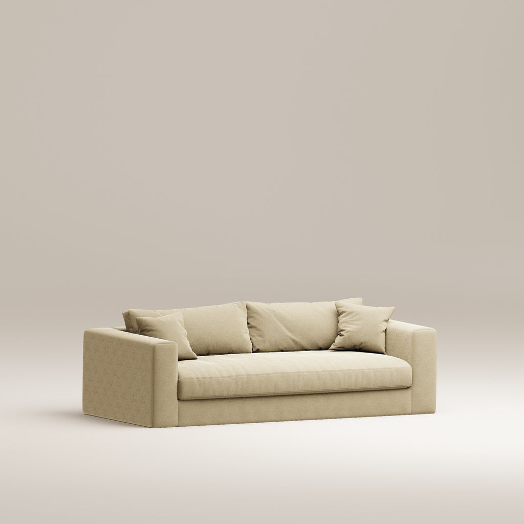 Image Canapé droit Bellechasse light 2,5 places profondeur 100 cm • Velours strié • Sesame