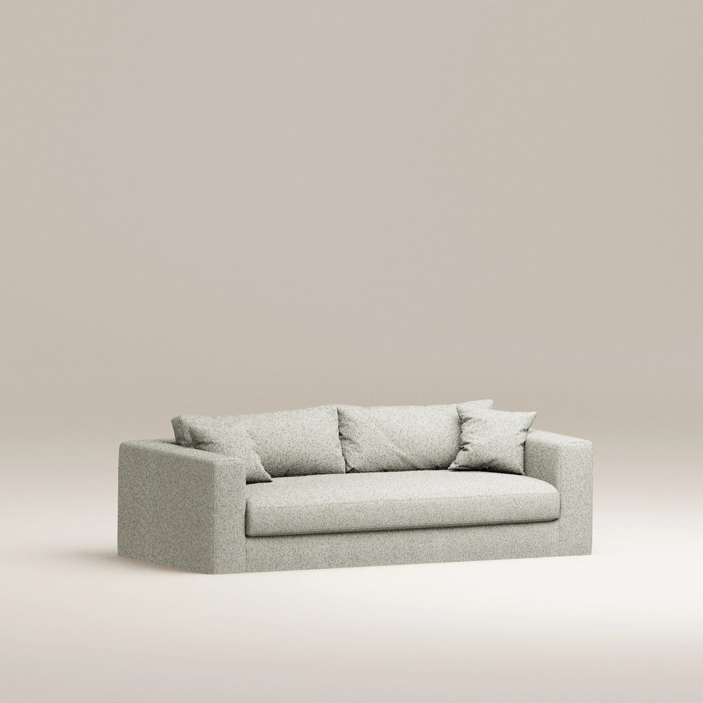 Image Canapé droit déhoussable Bellechasse light 2,5 places • Profondeur 100 cm • 2 parties • Bouclette • Nata