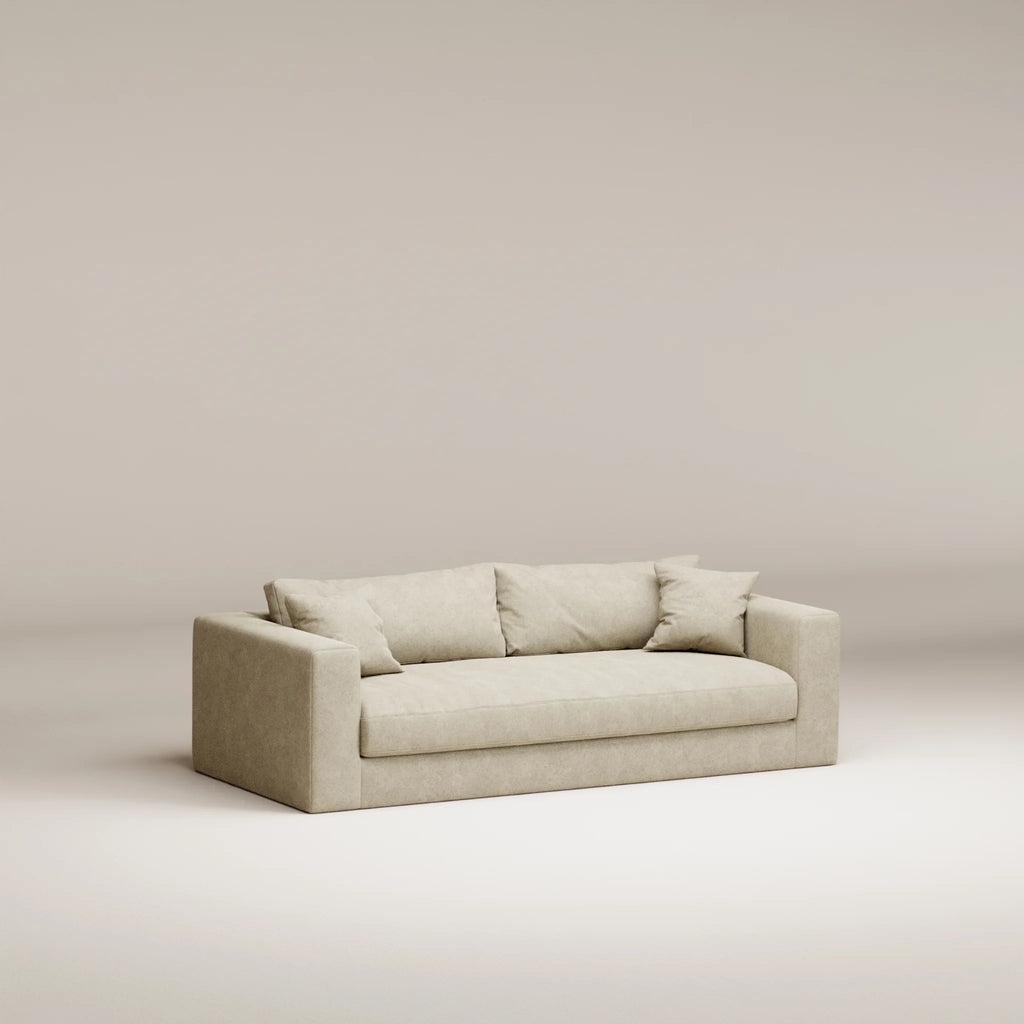 Image Straight sofa Bellechasse light 2.5 seats • Felted wool • Natural