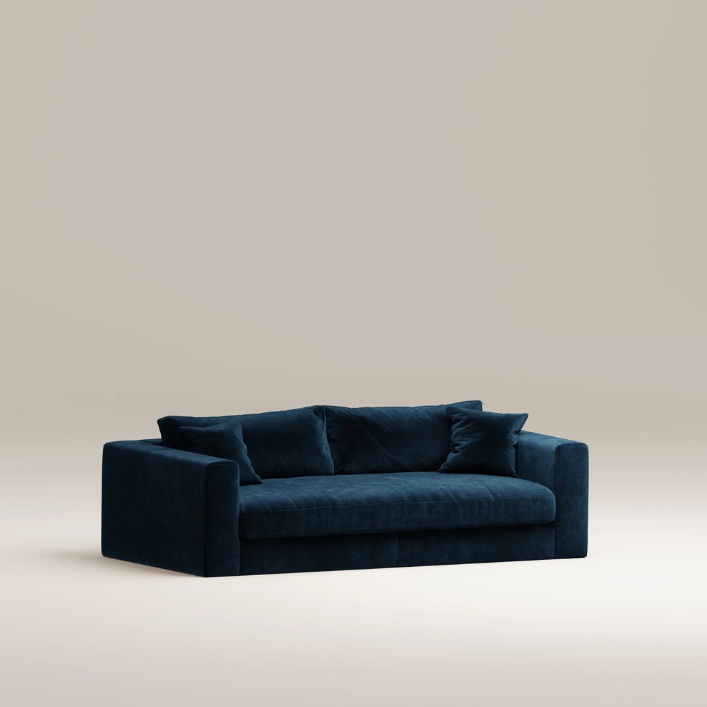 Image Canapé droit Bellechasse light 2,5 places • Profondeur 110 cm • 2 parties • Velours brut • Darkblue