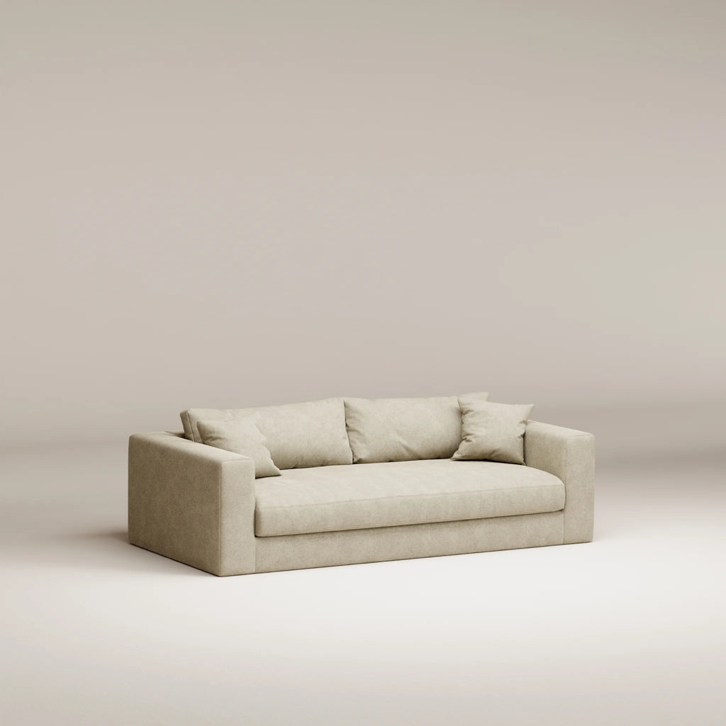 Image Straight sofa Bellechasse light 2.5 seats • Felted wool • Natural