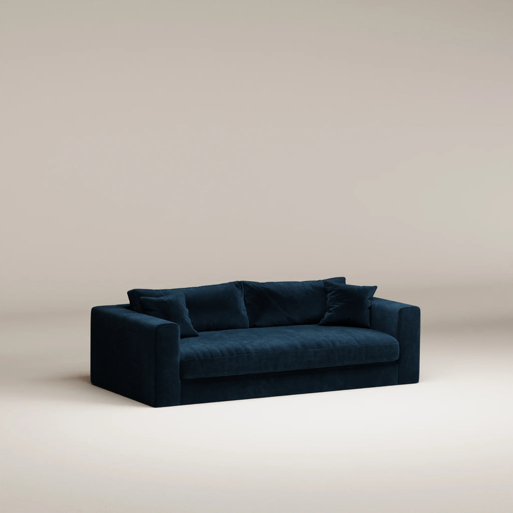 Image Canapé droit Bellechasse light 2,5 places • Profondeur 110 cm • 2 parties • Velours brut • Darkblue