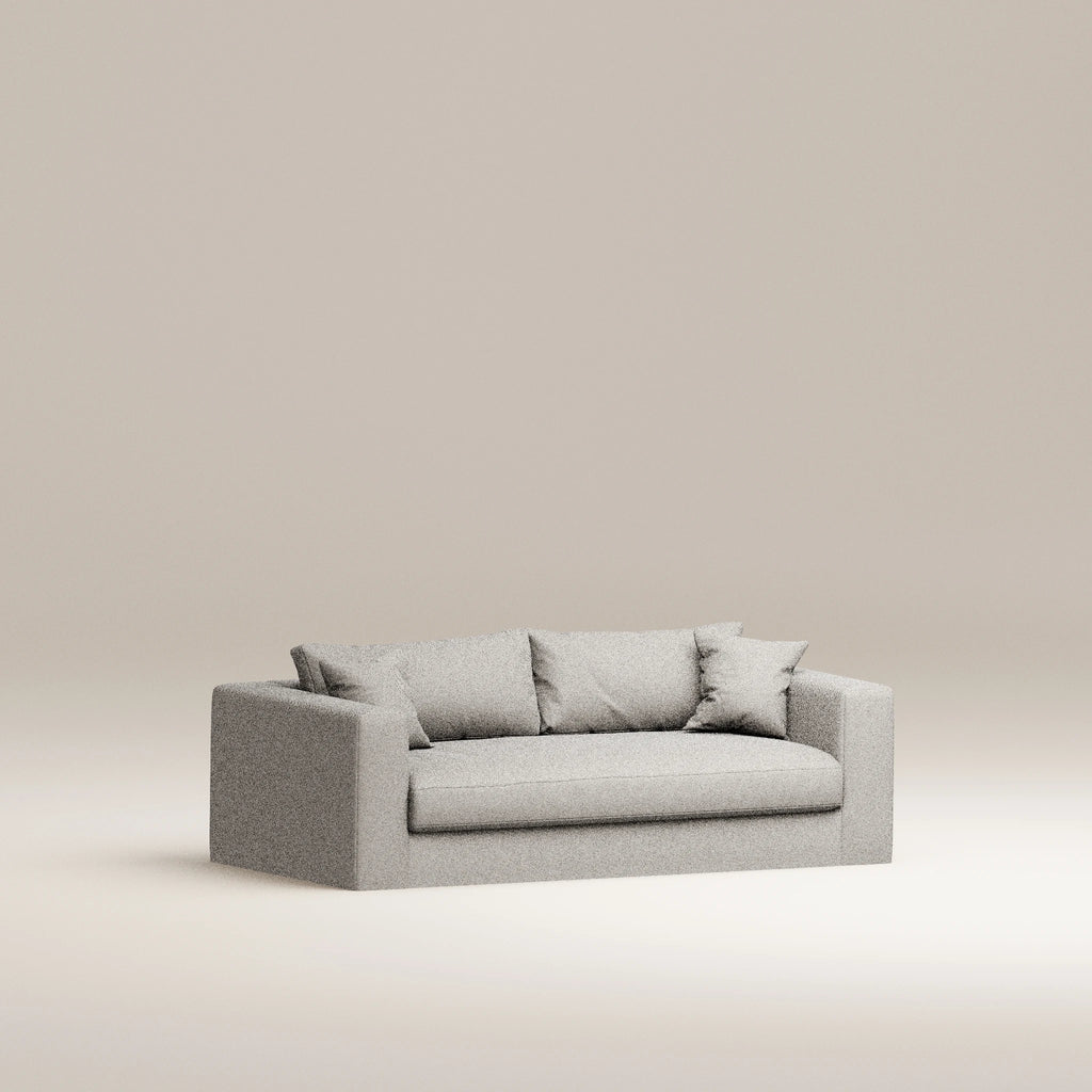 Image Canapé droit déhoussable Bellechasse light 2 places • Profondeur 100 cm • Tissu personnalisé