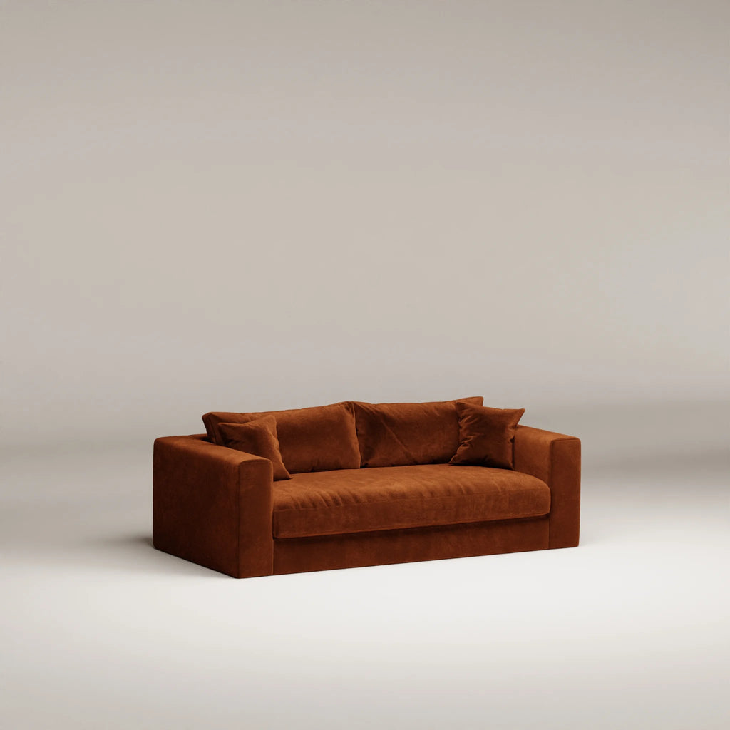 Image Canapé droit Bellechasse light 2 places • Profondeur 100 cm • Velours brut • Copper