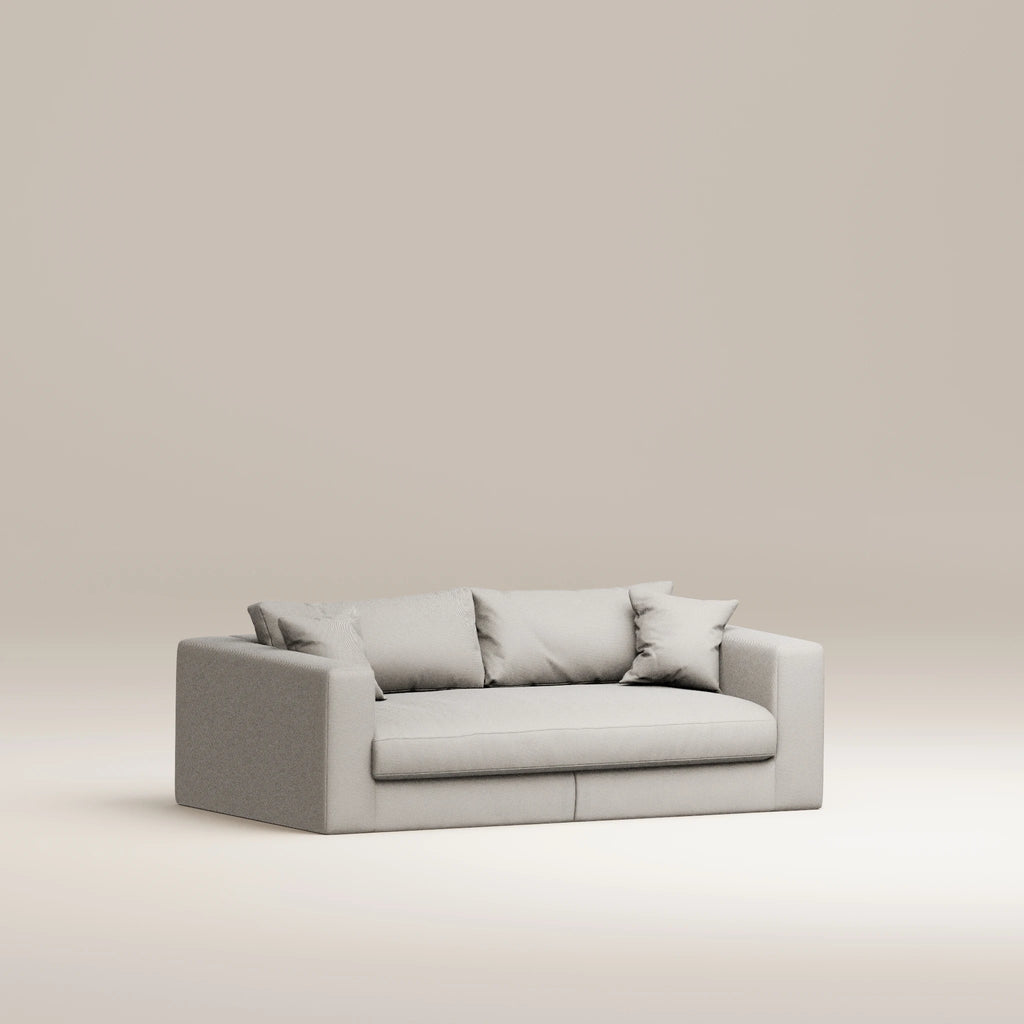 Image Canapé droit Bellechasse light 2 places • Profondeur 110 cm • 2 parties • Coton lin • Pearl