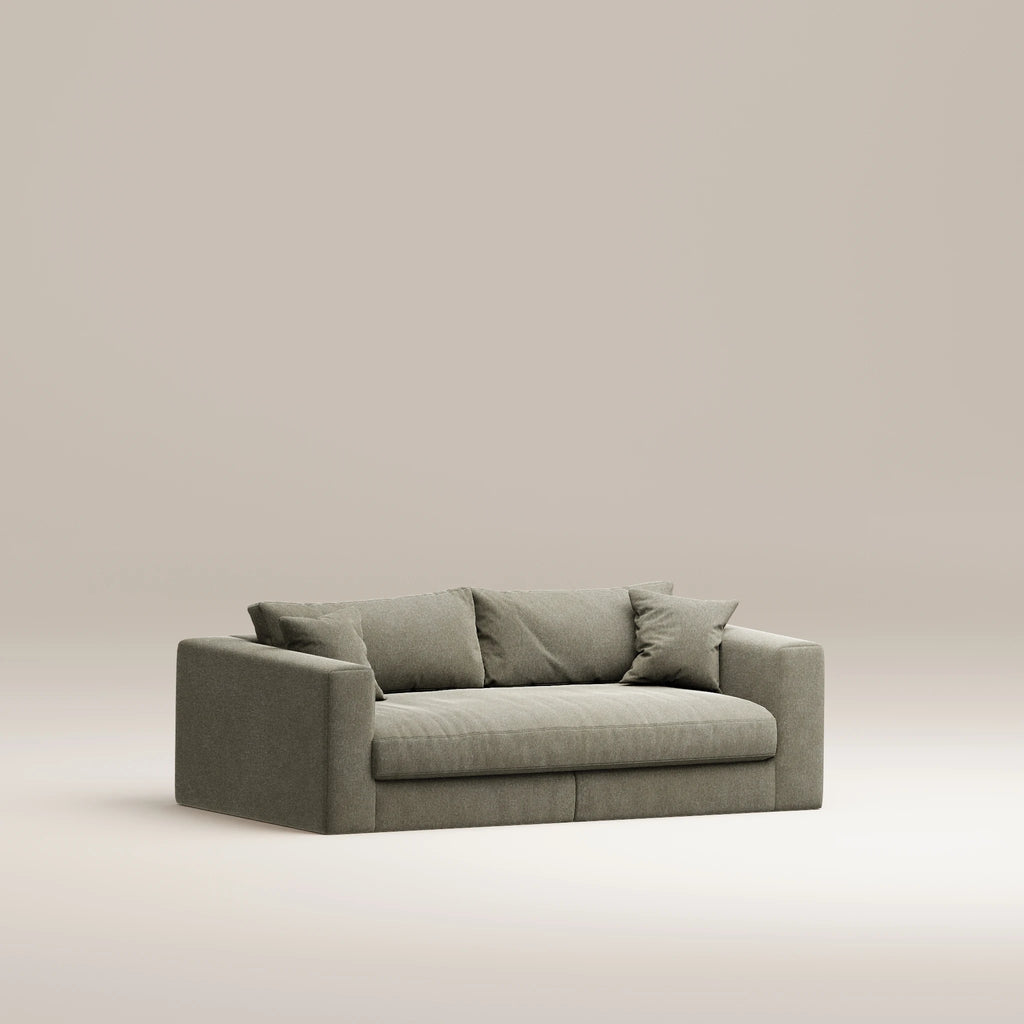 Image Canapé droit Bellechasse light 2 places • Profondeur 110 cm • 2 parties • Velours strié • Earth