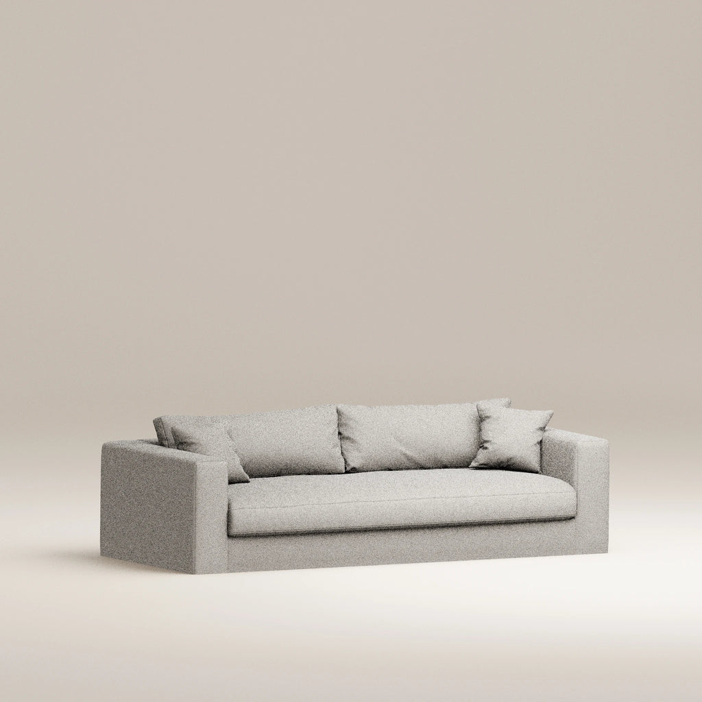 Image Canapé droit déhoussable Bellechasse light 3 places • Profondeur 100 cm • Tissu personnalisé
