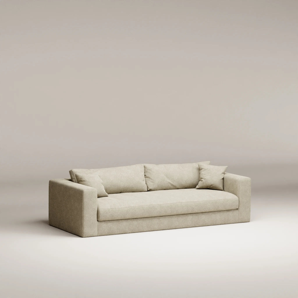 Image Straight sofa Bellechasse light 3 seats • Felted wool • Natural