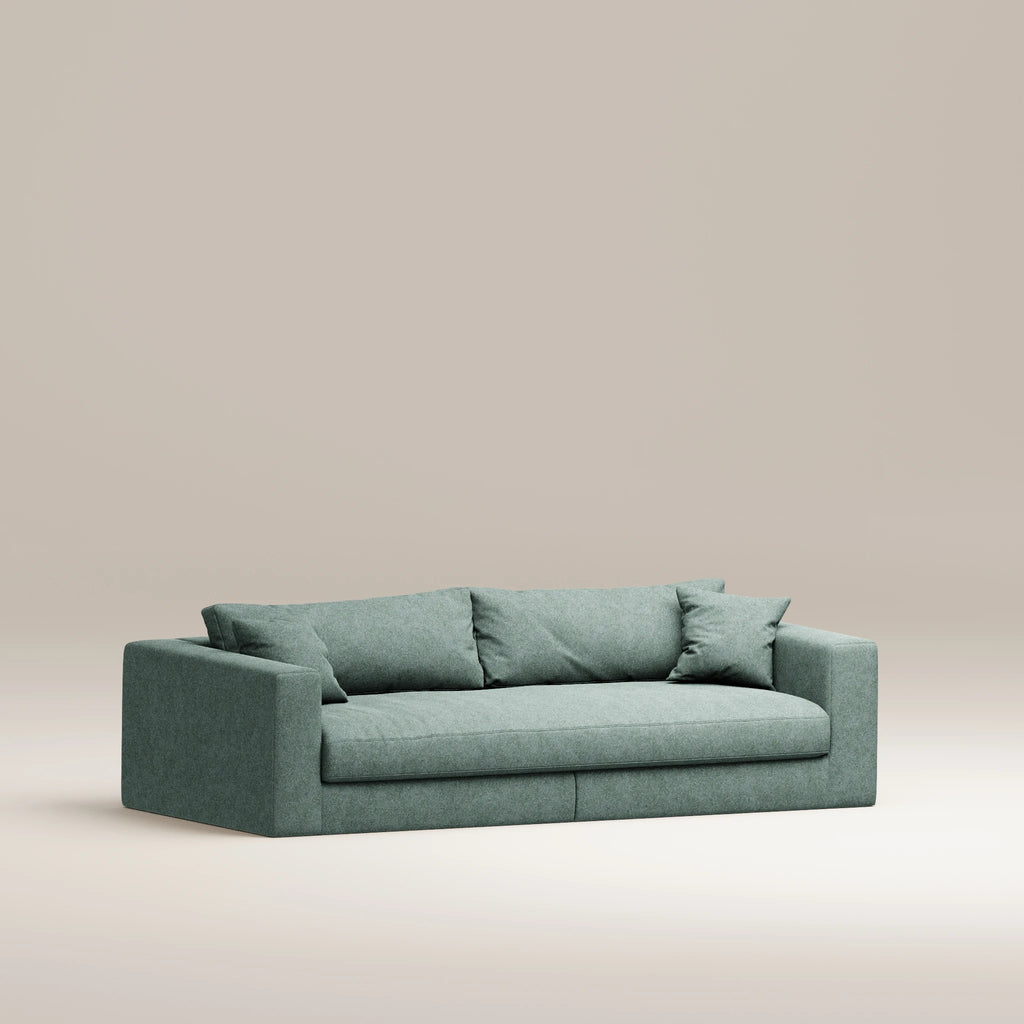 Image Canapé droit Bellechasse light 3 places • Profondeur 110 cm • 2 parties • Laine feutrée • Mint