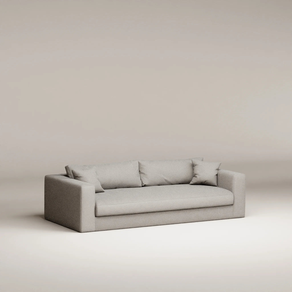 Image Canapé droit Bellechasse light 3 places • Profondeur 110 cm • 2 parties • Coton lin • Pearl