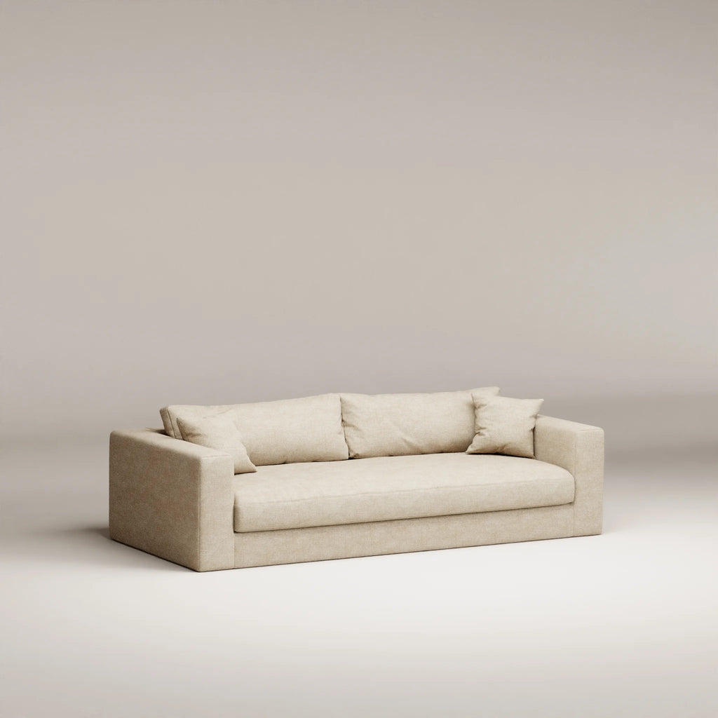 Image Canapé droit Bellechasse light 3 places • Profondeur 110 cm • 2 parties • Tissu chenillé • Natural
