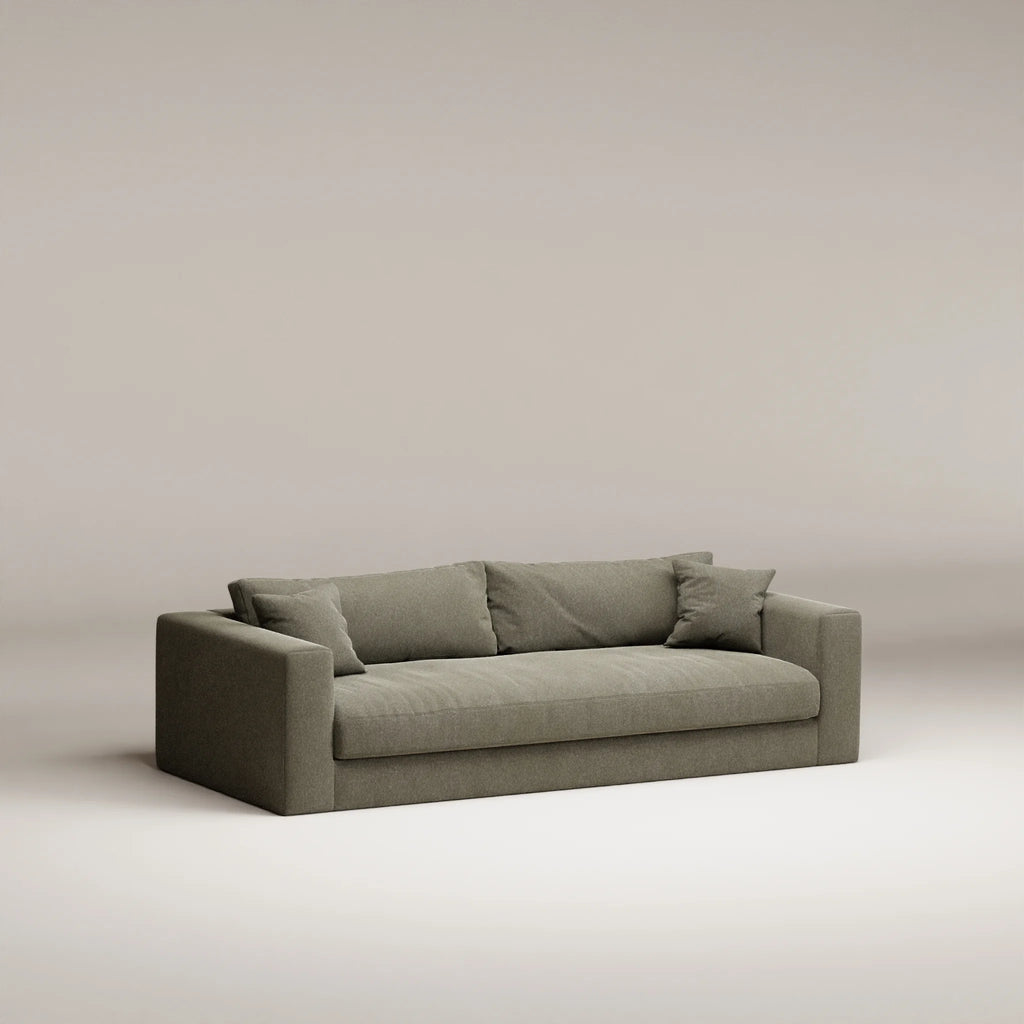 Image Canapé droit Bellechasse light 3 places • Profondeur 110 cm • 2 parties • Velours strié • Earth