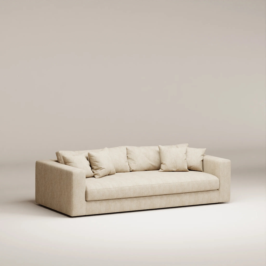 Image Canapé droit Bellechasse light 3 places • Profondeur 110 cm • Tissu chenillé • Natural
