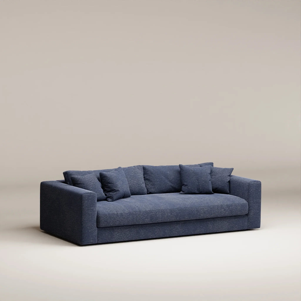 Image Canapé droit Bellechasse light 3 places • Velours strié • Denim • Neuf