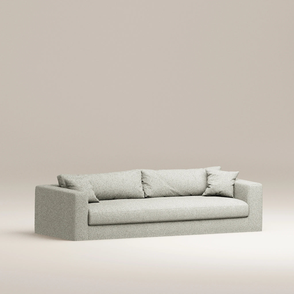 Image Canapé droit déhoussable Bellechasse light 4 places • Profondeur 100 cm • 2 parties • Bouclette • Nata
