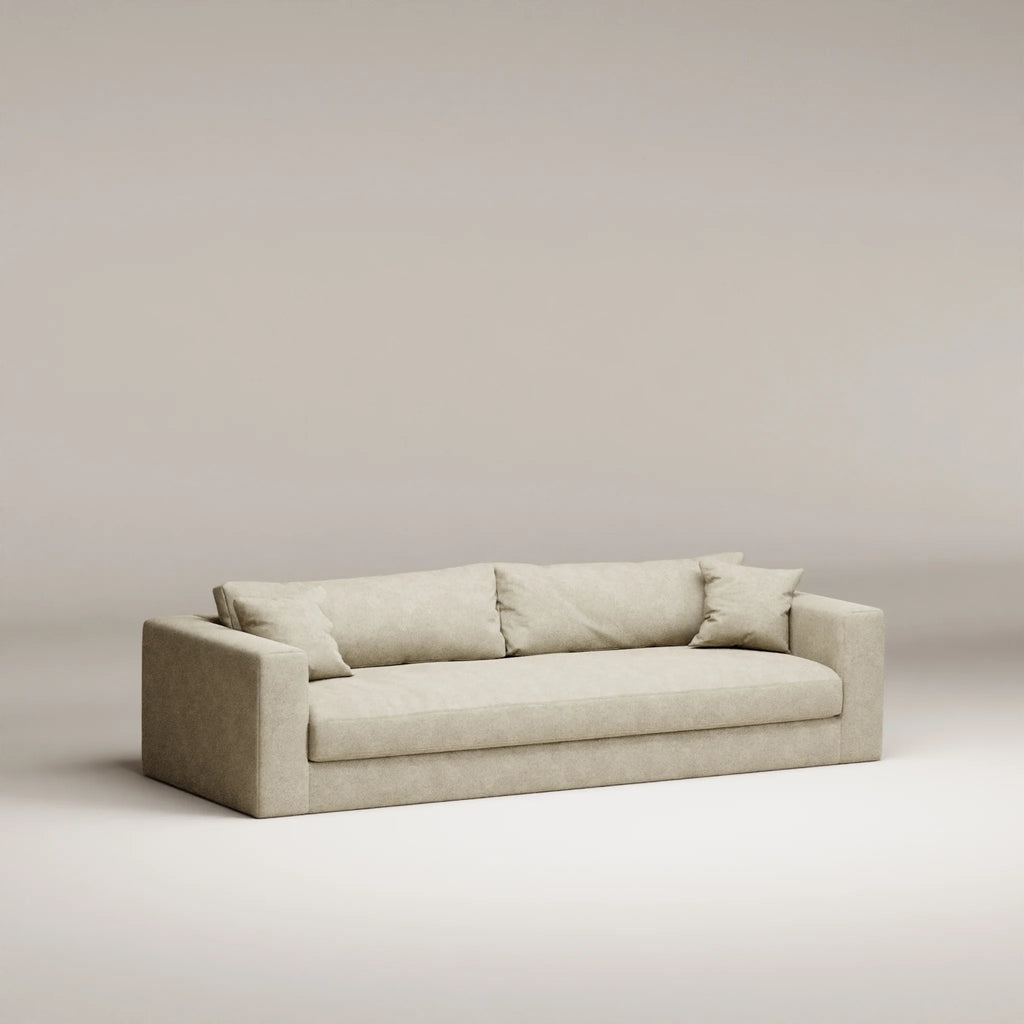 Image Straight sofa Bellechasse light 4 seats • Felted wool • Natural