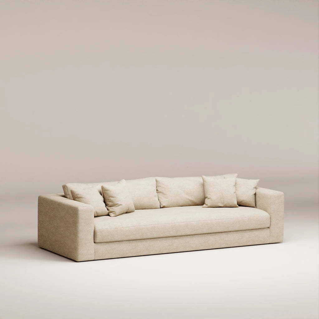 Image Canapé droit Bellechasse light 4 places • Profondeur 100 cm • Tissu chenillé • Natural