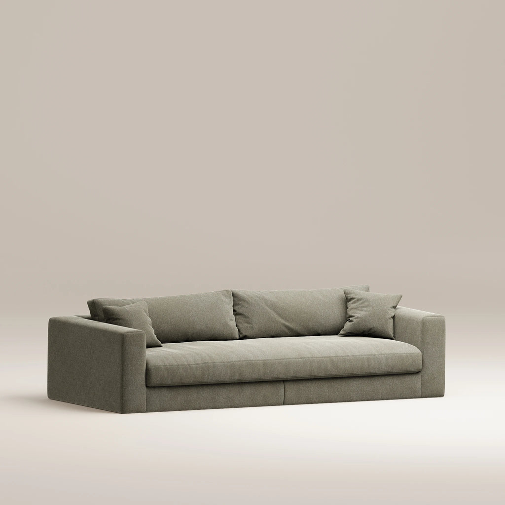 Image Canapé droit Bellechasse light 4 places • Profondeur 110 cm • 2 parties • Velours strié • Earth