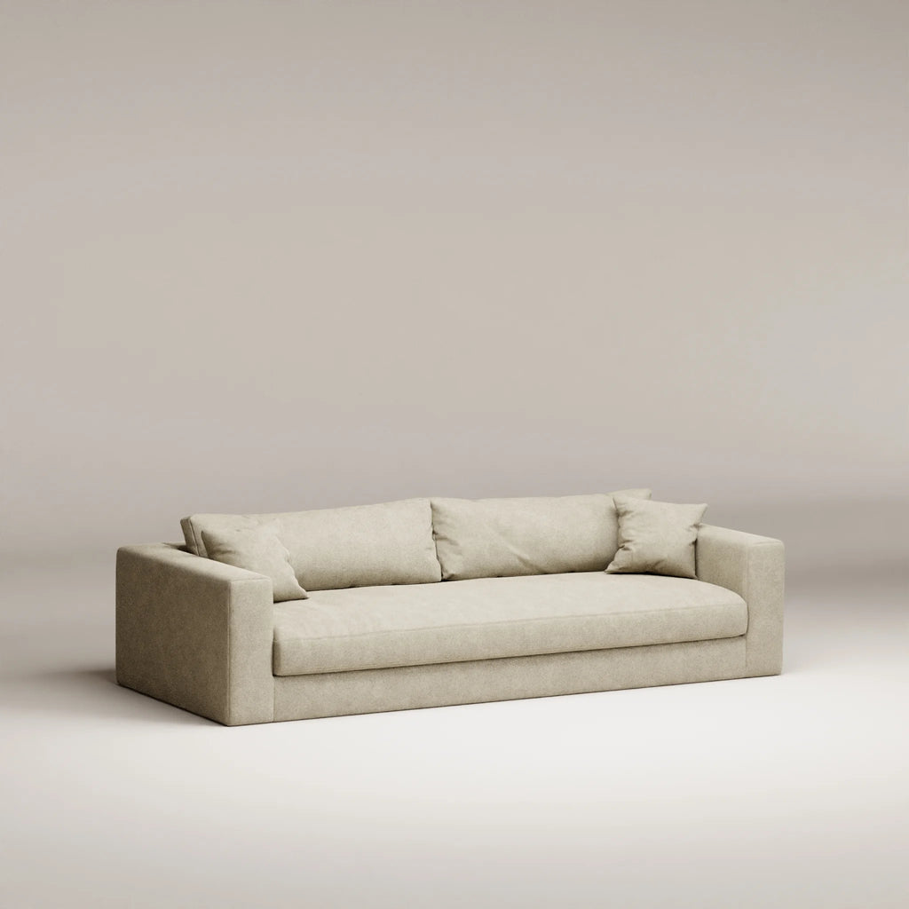 Image Straight sofa Bellechasse light 4 seats • Felted wool • Natural