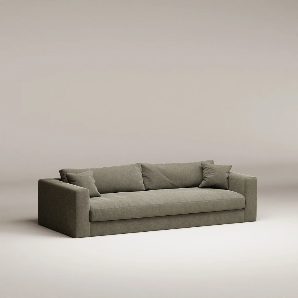 Image Canapé droit Bellechasse light 4 places • Profondeur 110 cm • 2 parties • Velours strié • Earth