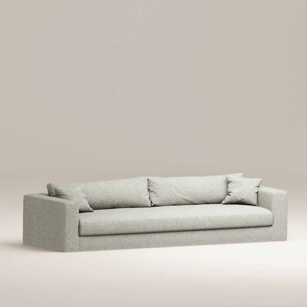 Image Canapé droit déhoussable Bellechasse light 5 places • Profondeur 100 cm • 2 parties • Bouclette • Nata
