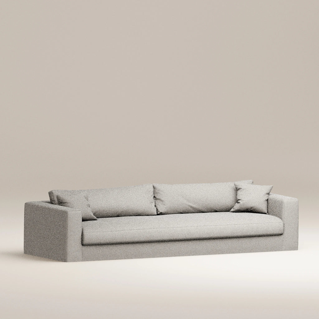 Image Canapé droit déhoussable Bellechasse light 5 places • Profondeur 100 cm • Tissu personnalisé