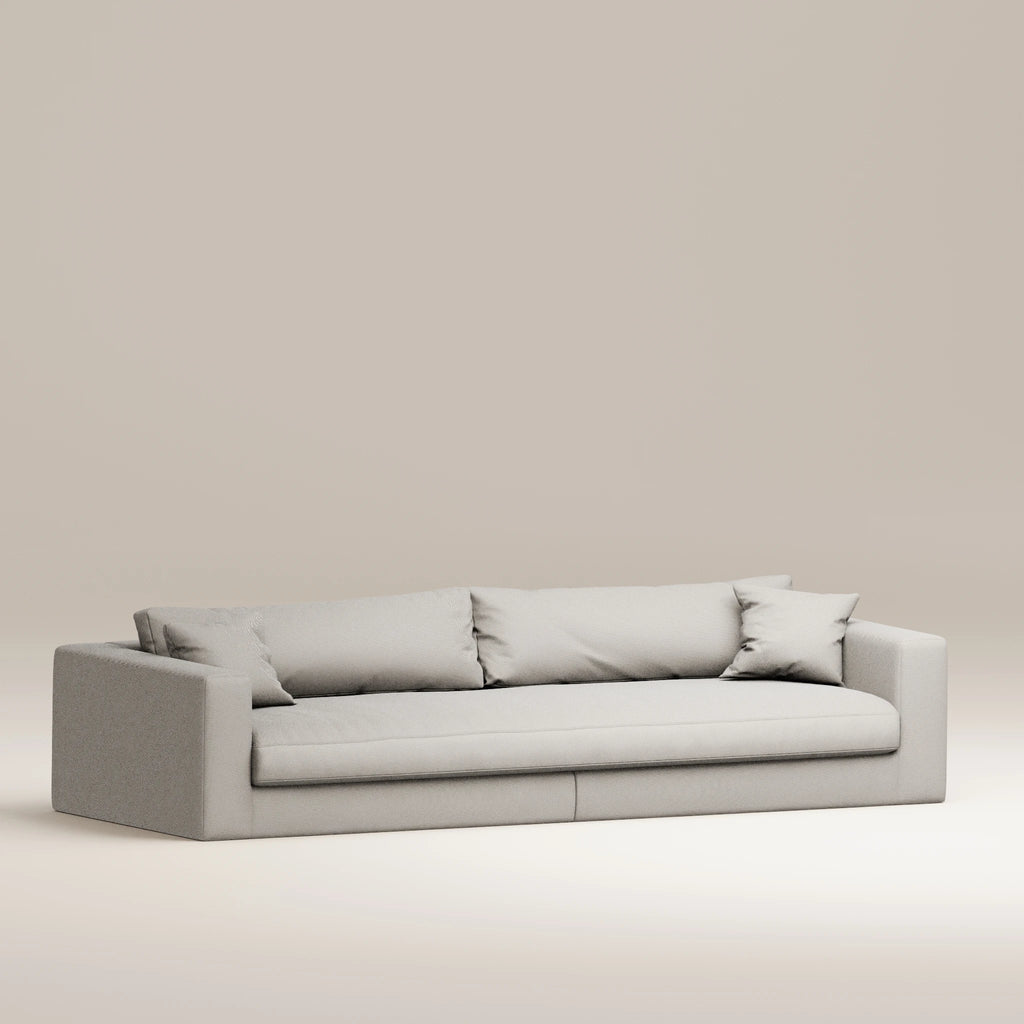 Image Canapé droit Bellechasse light 5 places • Profondeur 110 cm • 2 parties • Coton lin • Pearl