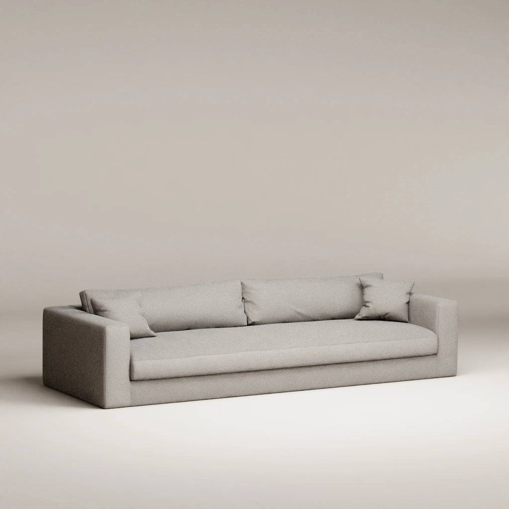 Image Canapé droit Bellechasse light 5 places • Profondeur 110 cm • 2 parties • Coton lin • Pearl