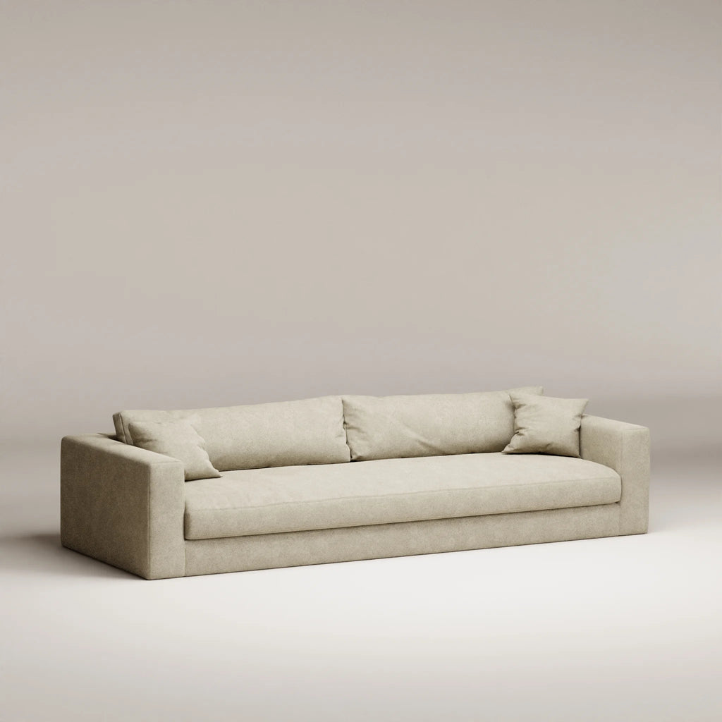 Image Straight sofa Bellechasse light 5 seats • Felted wool • Natural