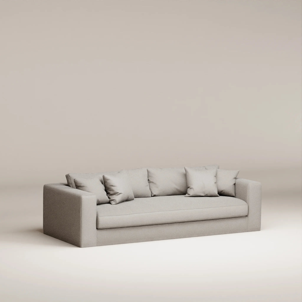 Image Canapé droit déhoussable Bellechasse light 3 places • Profondeur 100 cm • Tissu personnalisé