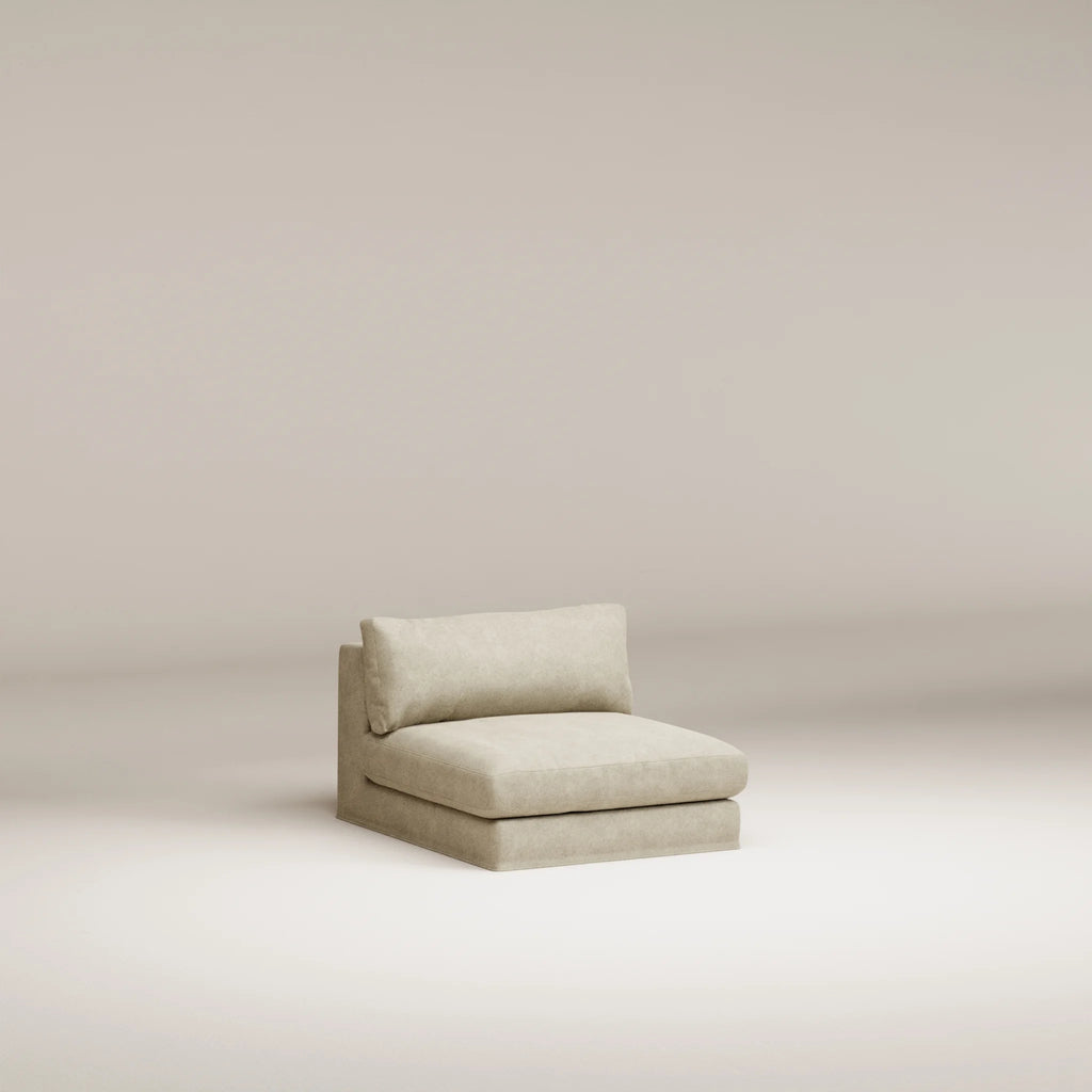 Image Removable cover armchair Bellechasse light 1 place • Felted wool • Natural