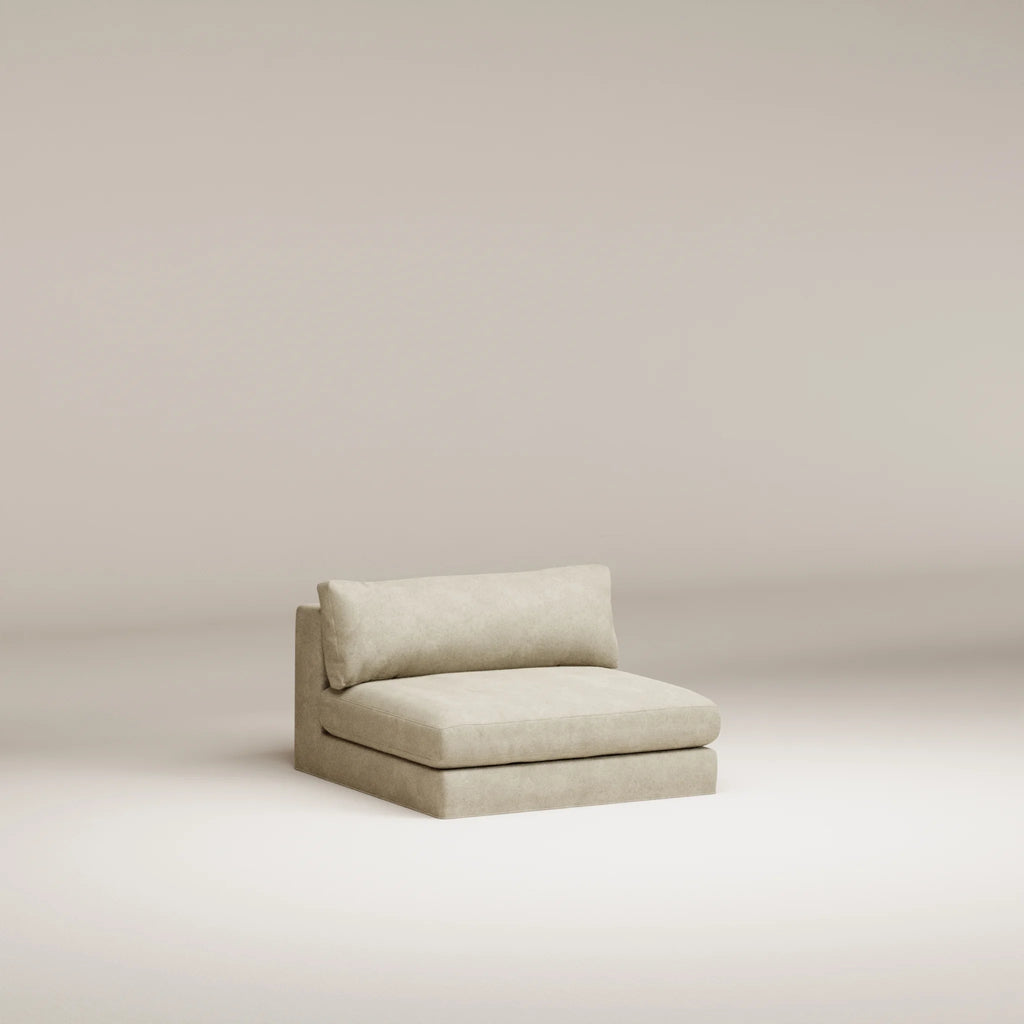 Image Removable cover armchair Bellechasse light 2 seats • Felted wool • Natural